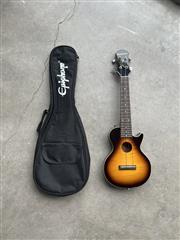 EPIPHONE LES PAUL UKULELE SUNBURST WITH SOFT CASE